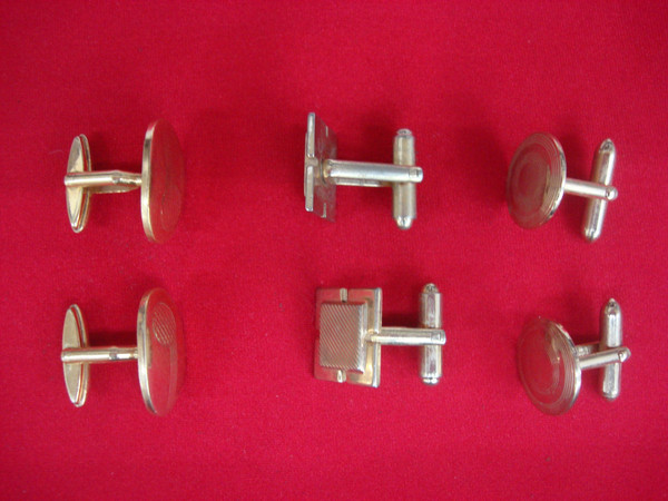 Vintage Gold Tone Cufflinks - 3 Unique Pairs | Classic & Elegant Accessories