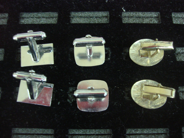 Vintage Silver & Gold Tone Cufflinks Set (3 Pairs) - Unique & Stylish 