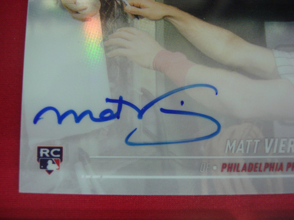 Matt Vierling Autographed Baseball Card Lot (2022 Phillies RC, Stadium Club, Topps Gold Label & Diamond Kings)