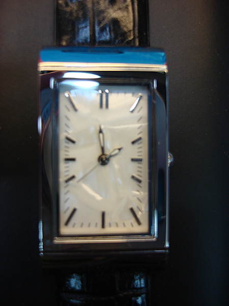 Coldwater Creek Pedre Quartz Wristwatch - Croc Tank Style, MOP Dial - New Battery