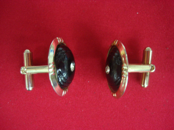 Vintage Gold Tone Cufflinks - Unique & Elegant Pair #365