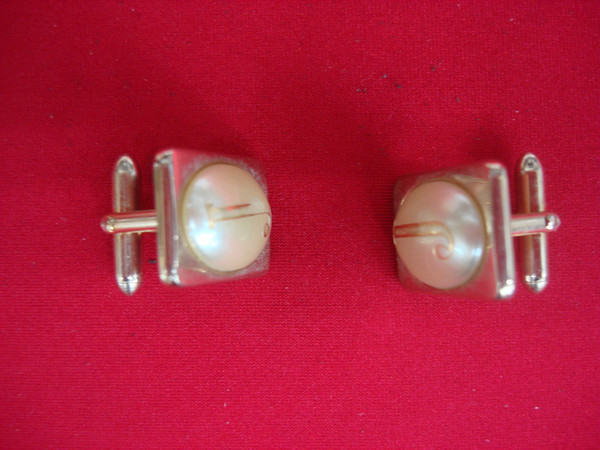 Vintage Swank Gold Tone Cufflinks - Unique Letter'J' Design - Pair #370