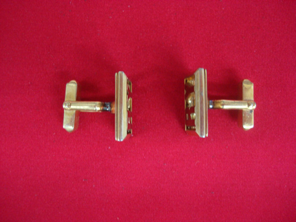 Vintage Swank Gold Tone Cufflinks - 'RY' Initials - Unique & Elegant Pair