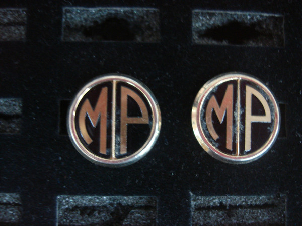Vintage Swank Gold Tone Cufflinks - 'MP' Initials - Unique & Stylish Gift #372
