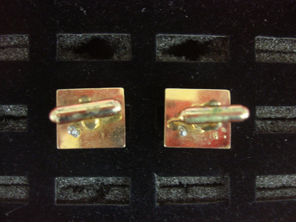 Vintage Anson Gold-Tone Golf Ball & Tee Cufflinks - Unique Pair #408