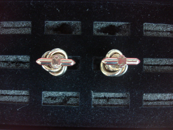 Vintage Gold Tone Cufflinks - Unique Design, Excellent Condition - #409