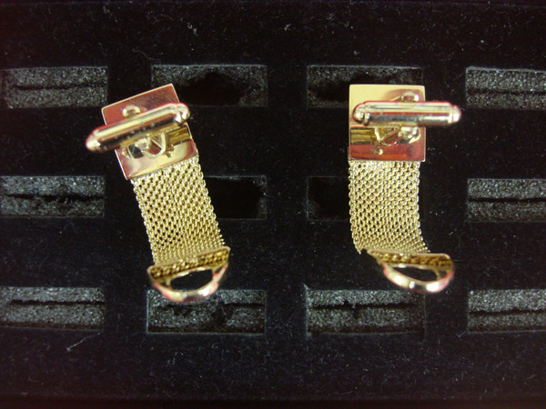 Vintage Gold Tone Wrap Around Cufflinks - Unique Design, Excellent Condition