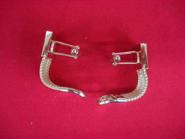 Vintage Gold Tone Wrap Around Cufflinks - Unique Design, Excellent Condition