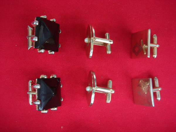 Vintage Gold Tone Cufflinks - Set of 3 Unique Pairs - Formal Accessories #415