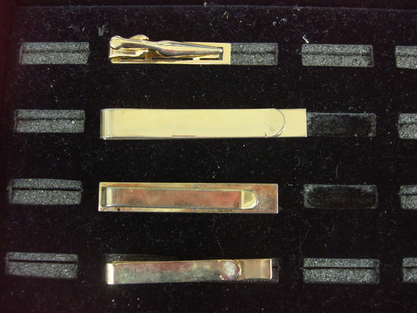 Vintage Gold Tone Tie Clip Set of 4 - Unique & Stylish Mens Accessories