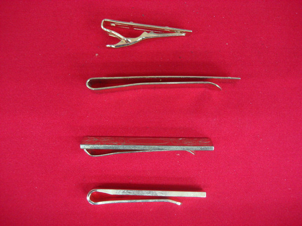 Vintage Gold Tone Tie Clip Set of 4 - Unique & Stylish Mens Accessories