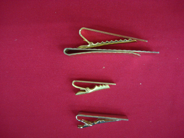 Vintage Gold Tone Tie Clip Lot of 4 - Unique & Stylish Bar Clips