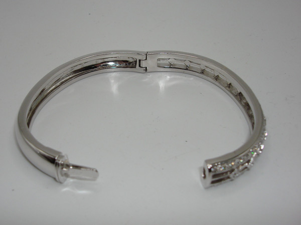 Nadri Swarovski Crystal Hinged Bangle Bracelet - Estate Find, New Old Stock