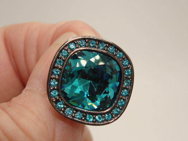 Vintage Givenchy Blue Rhinestone Earrings - Estate Find, Excellent Condition