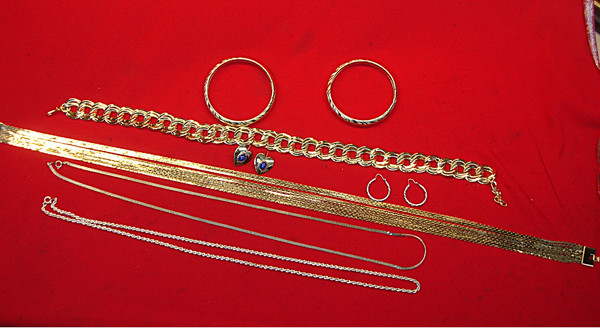 Vintage 8-Piece Costume Jewelry Set - Gold & Silver Tone, Necklaces, Bangles & Earrings