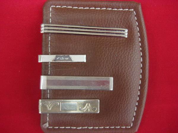 Vintage Silver Tone Tie Clips (Lot of 4) - Unique & Stylish Pre-Owned Designs