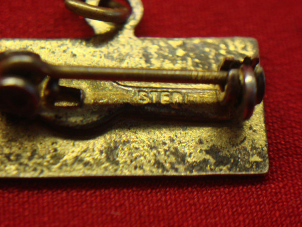 Vintage WWII U.S. Navy Son In Service Pins - Sterling Silver Gilt & Enamel - Homefront Set