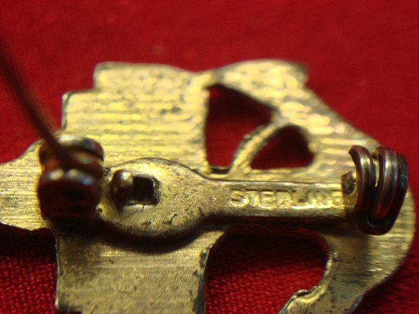 Vintage WWII U.S. Navy Son In Service Pins - Sterling Silver Gilt & Enamel - Homefront Set