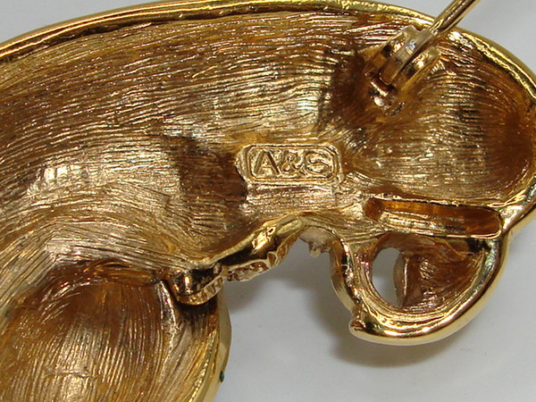 Vintage 1970s Atwood & Sawyer Parrot Brooch - Gold Plated Enamel & Rhinestones