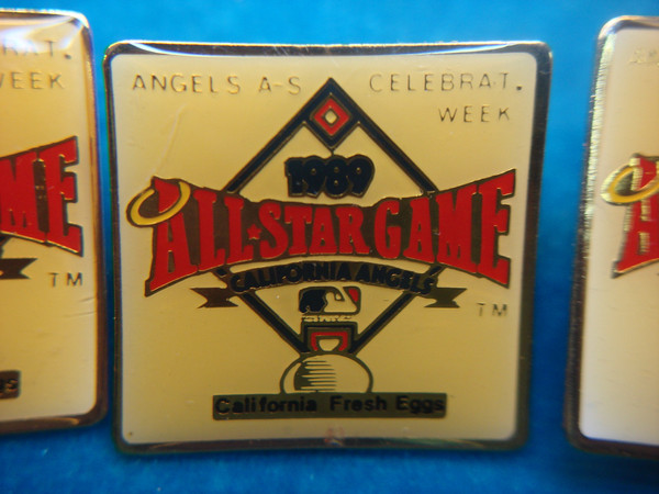 1989 MLB All-Star Game Lapel Pins - California Angels - Set of 3 (New & Unworn)