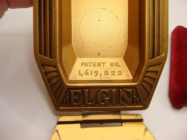 Vintage Art Deco Watch Box by W.L. Stone (1927) - Gold-Painted Celluloid, Winged Eagle Design