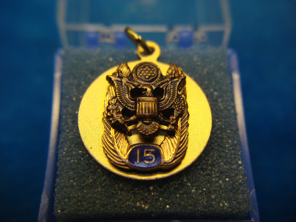 New U.S. Army 15 Year Service Charm - Unworn, Original Box