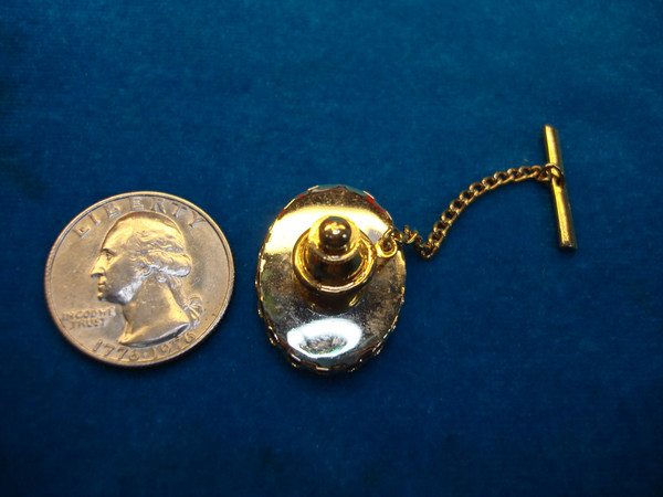 Vintage Masonic Tie Tac - 1974 Lodge #741, Gold Tone Metal