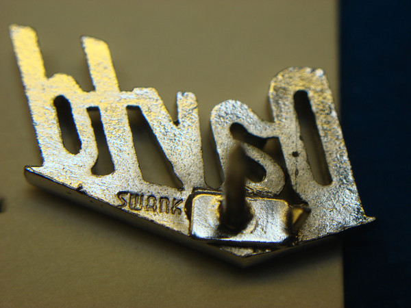 Vintage Swank Silver Tone Tie Tac - David Design, Excellent Condition