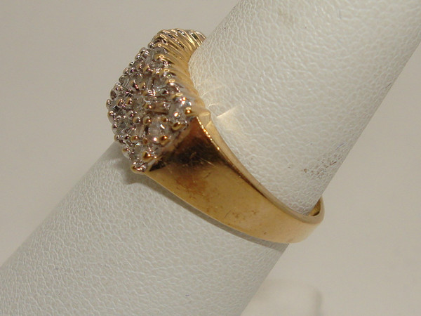 JCR 14K Solid Gold Diamond Ring - 1ctw, Size 6.5, Vintage Sparkle