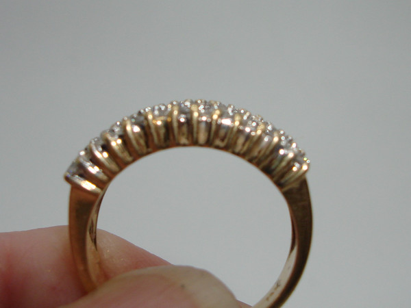 JCR 14K Solid Gold Diamond Ring - 1ctw, Size 6.5, Vintage Sparkle