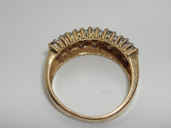 JCR 14K Solid Gold Diamond Ring - 1ctw, Size 6.5, Vintage Sparkle