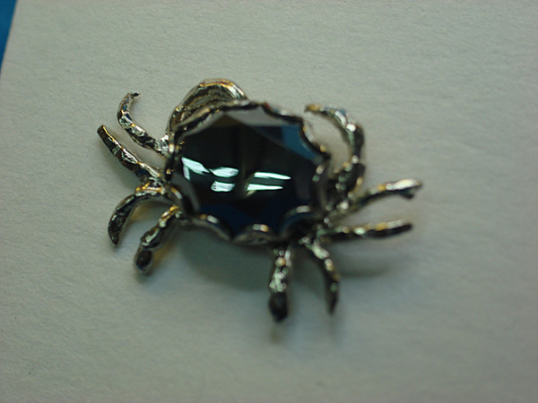 Vintage Mariners Crab Lapel Pin & Tie Tac with Marcasite - July Zodiac, Nautical Gift