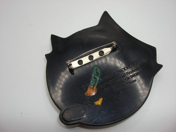 Vintage 1988 Felix the Cat Lucite Pin - Collectible Enamel Pin - Made in China
