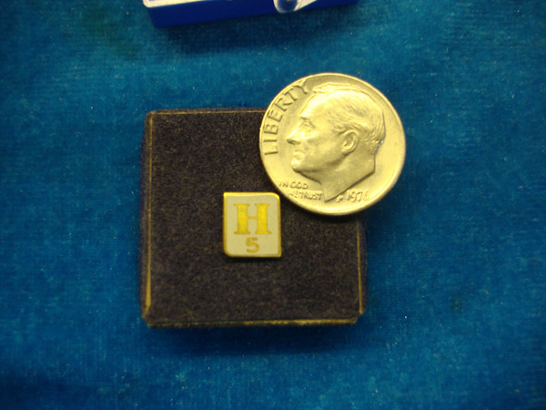 Vintage Honeywell Lapel Pin (Hat Pin) - Gold Tone Enamel, Pristine Condition
