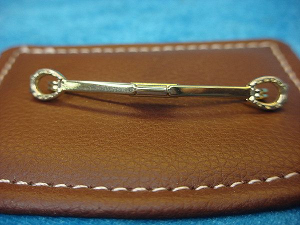 Vintage Gold-Tone Horseshoe Collar Bar Stay - 2.5