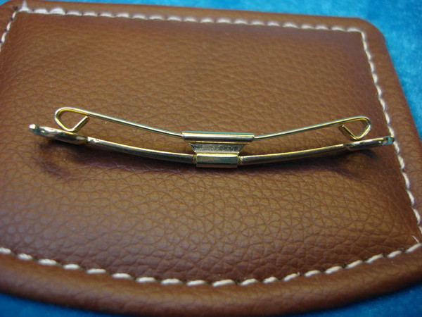Vintage Gold-Tone Horseshoe Collar Bar Stay - 2.5