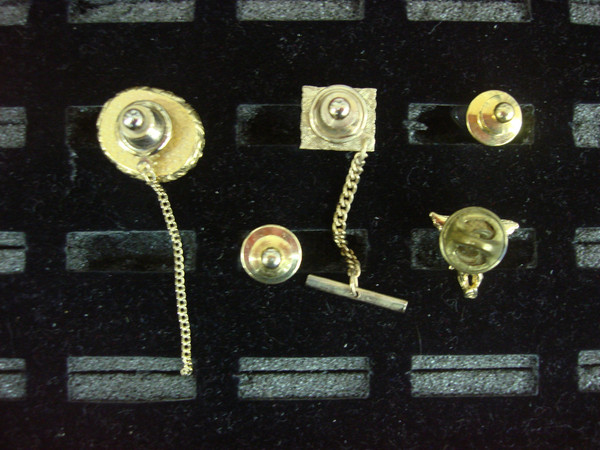 Vintage Gold Tone Tie Tack Lot of 5 - Unique Lapel Pin Collection #481