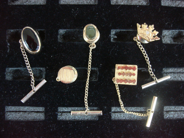 Vintage Gold Tone Tie Tack Lot of 5 - Unique & Collectible Lapel Pins