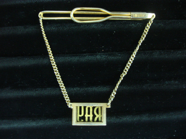 Vintage Swank Gold-Tone Tie Bar Chain 'Ray' - Unique Mens Accessory #486