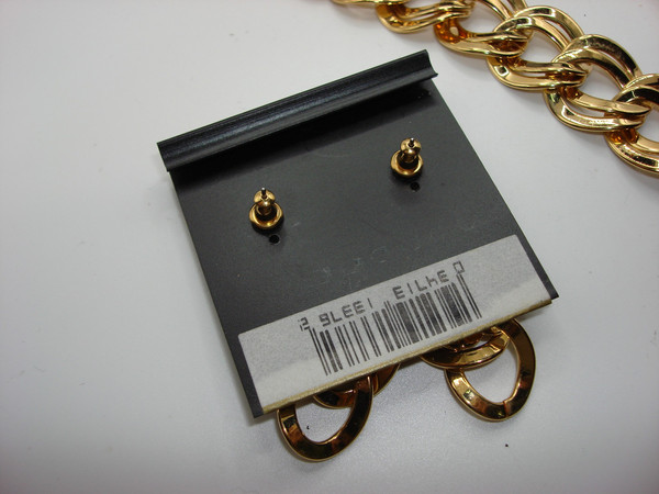 Vintage 1980s Monet Gold Tone Jewelry Set - Necklace, Bracelet & Earrings