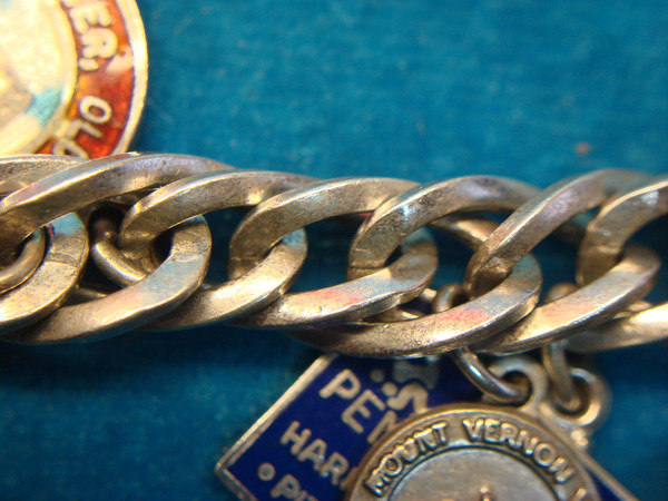 Vintage Sterling Silver Charm Bracelet | 20+ USA, UK, Canada & Germany Charms