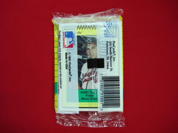 1991 Macon Braves ProCards Team Set (Includes Chipper Jones) - Factory Sealed MiLB Baseball Cards