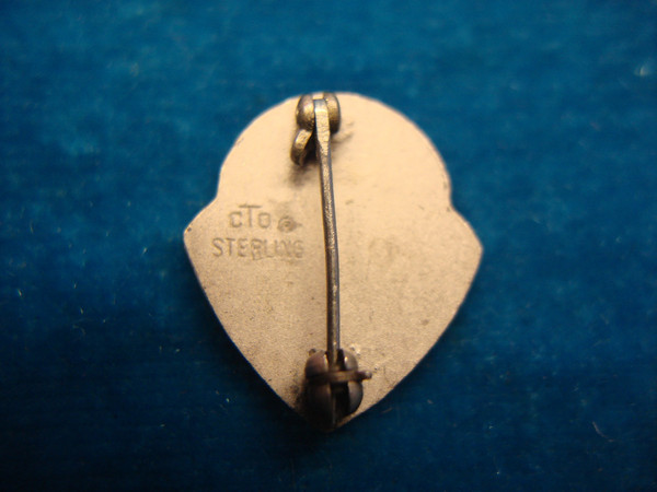 Vintage North Penn Hospital Sterling Silver 5-Year Service Pin with Blue Enamel - #472