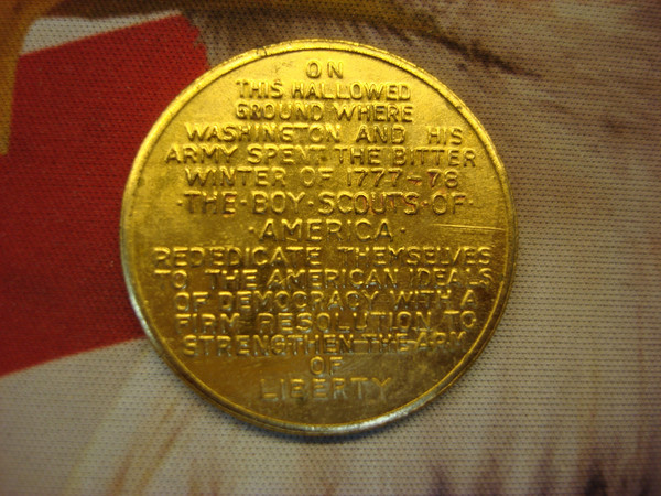 Vintage 1950 Boy Scouts National Jamboree Valley Forge Token - Gold-Tone Souvenir