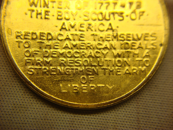 Vintage 1950 Boy Scouts National Jamboree Valley Forge Token - Gold-Tone Souvenir