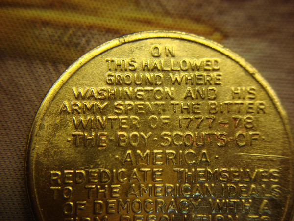 Vintage 1950 Boy Scouts National Jamboree Valley Forge Token - Gold-Tone Souvenir