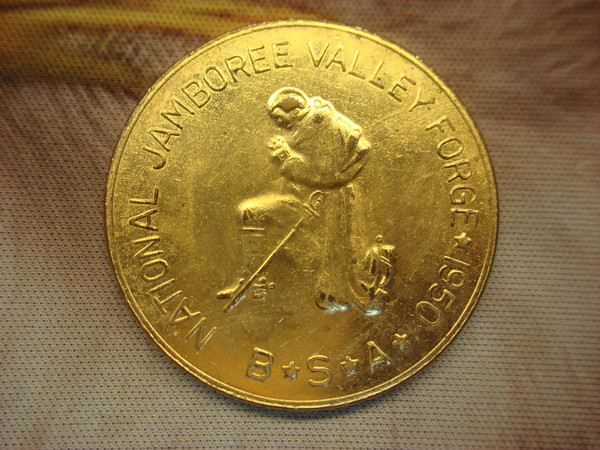 Vintage 1950 Boy Scouts National Jamboree Valley Forge Token - Gold-Tone Souvenir