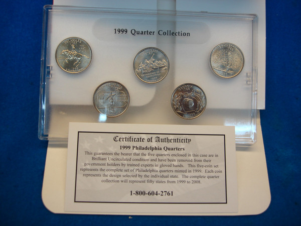 1999-2006 State Quarter Sets (BU) - Philadelphia & Denver Mints + Layered Gold & Platinum