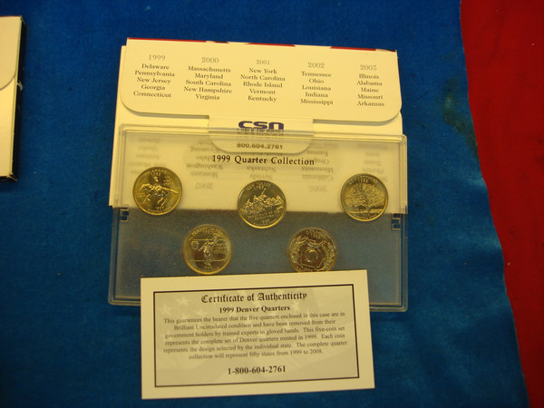 1999-2006 State Quarter Sets (BU) - Philadelphia & Denver Mints + Layered Gold & Platinum