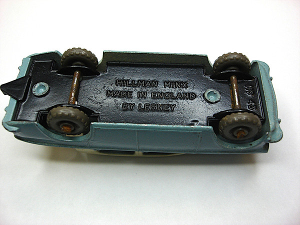 Vintage Lesney Matchbox No. 43 Hillman Minx Turquoise & Cream - Excellent Condition